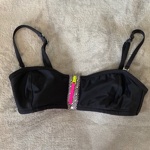 Speedo Zip Front Cropped Swim Top Sz M - Picture 4 of 8